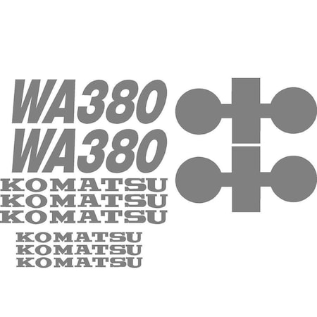 Aftermarket New Komatsu Wheel Loader WA380 Decal Set KOMWA380DECALSET